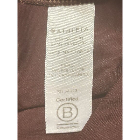 Athleta Persistence Laser Cut Womens‎ S Maroon Leggings - Picture 7 of 13
